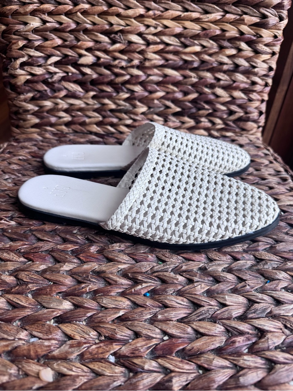 Gap Woven Slip-On Mules - Cream